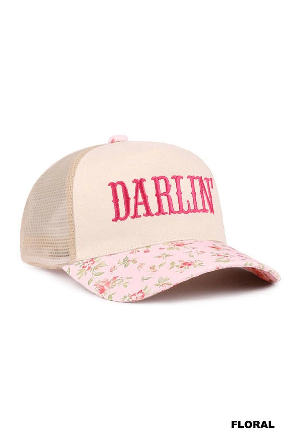 Darlin Two Tone Mesh Snapback Hat 42POPS