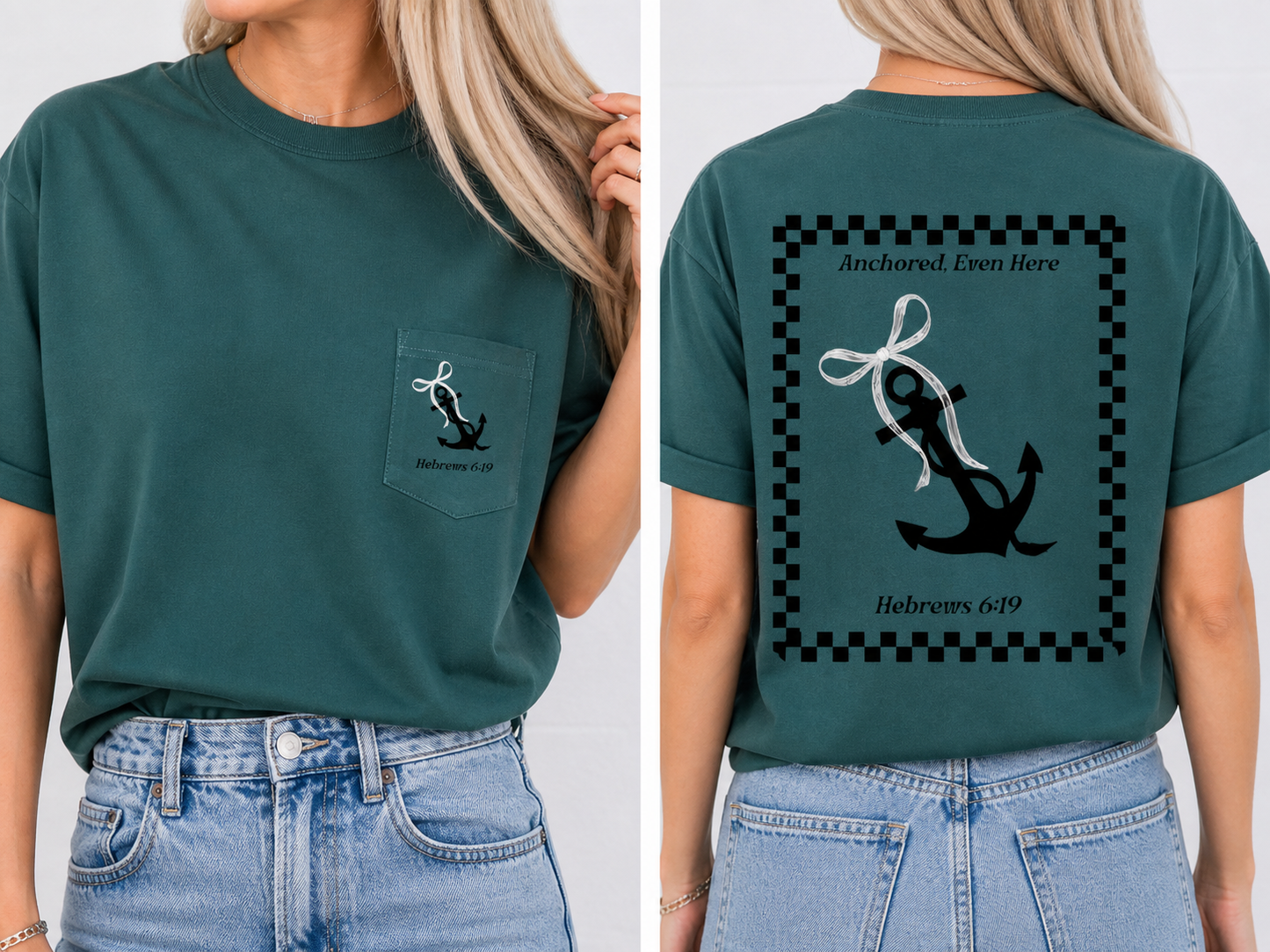 Anchored, Even Here Tee – Hebrews 6:19