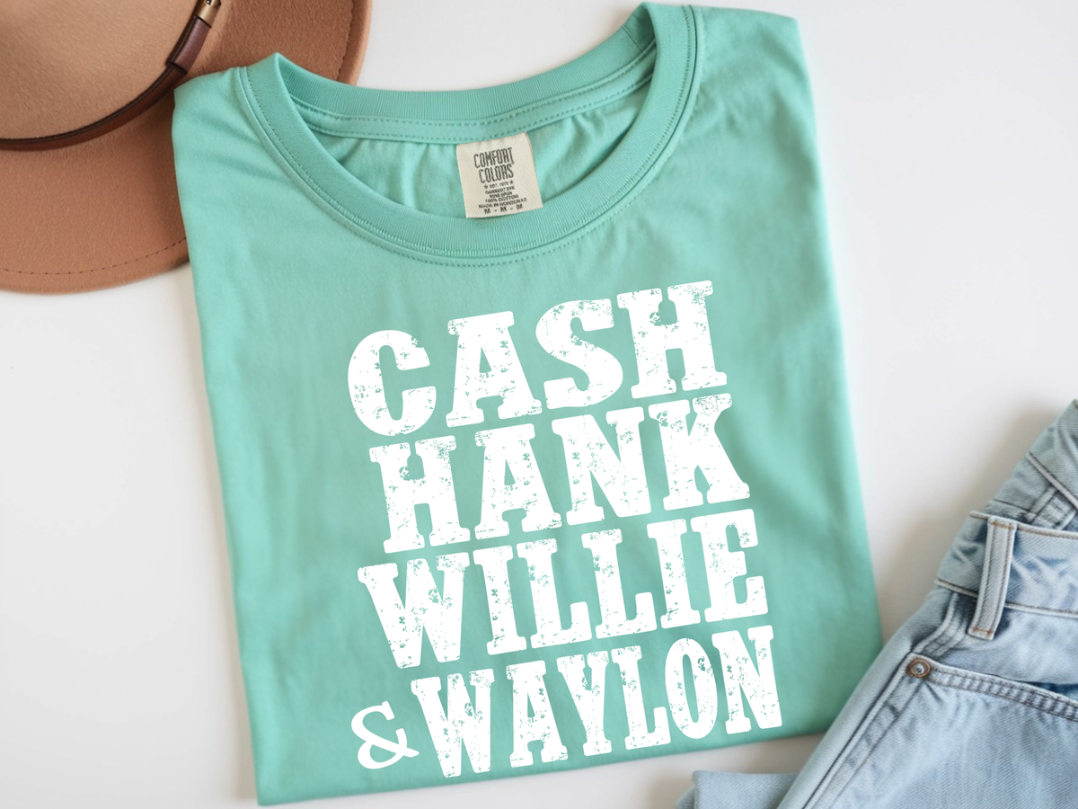 Cash, Hank, Willie & Waylon saltwaterandsaddles