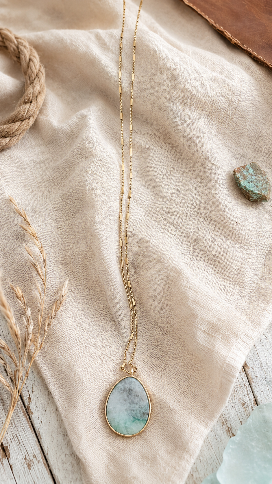 Arielle Stone Pendant Necklace saltwaterandsaddles