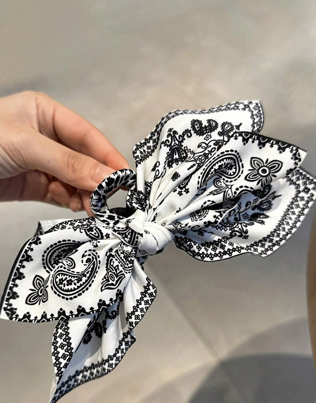 Black and White Print Bow Hair Clips Kate Tuesday Jewelry