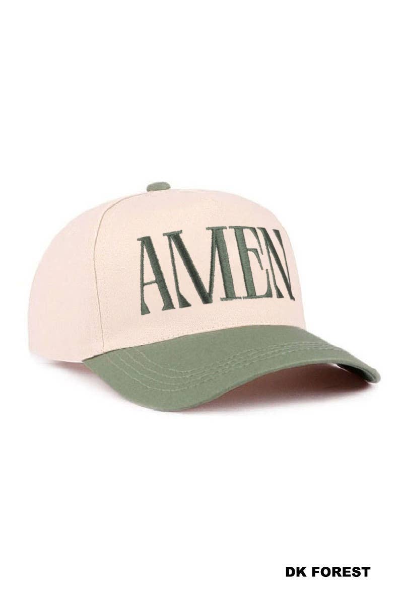 Amen Two Tone Cotton Hat Zenana Consgt.