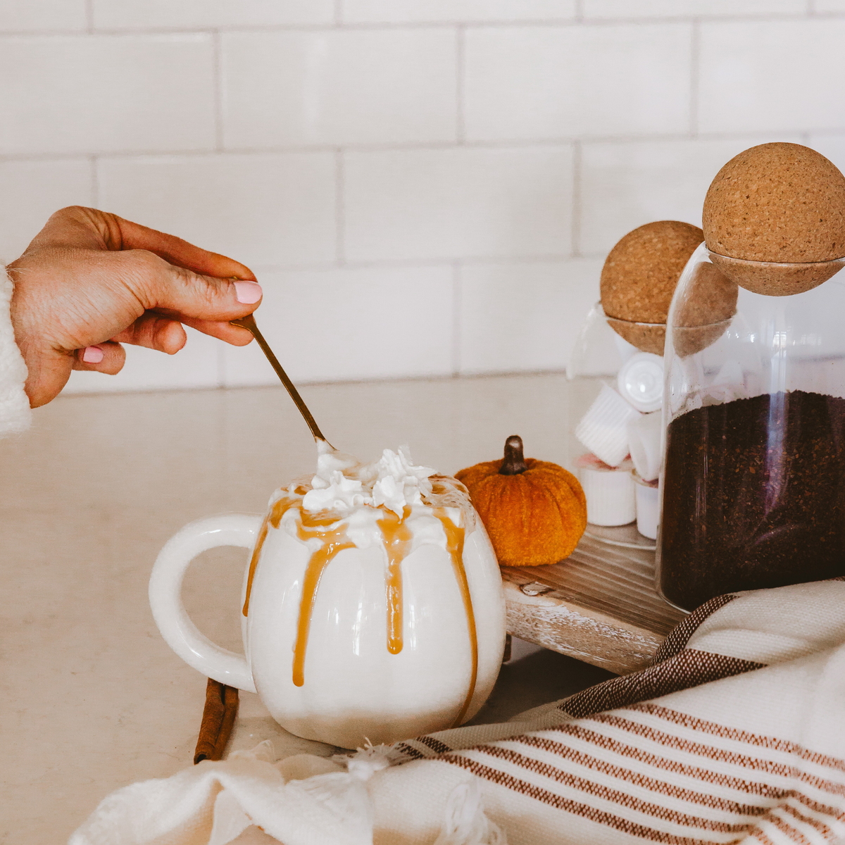 Cream Pumpkin Coffee Mug - Fall Decor & Gifts Sweet Water Decor