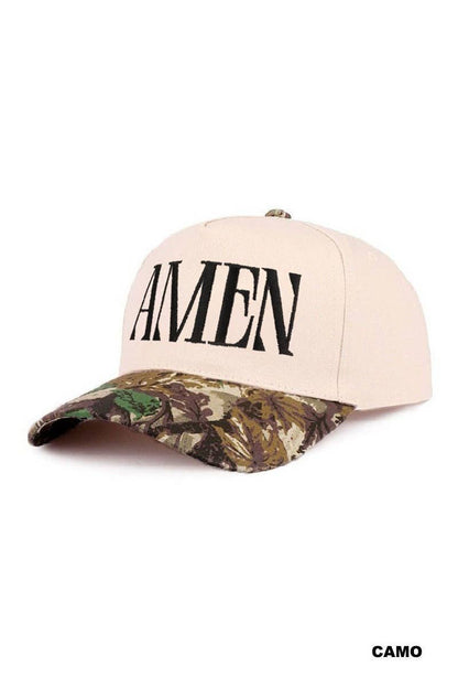 Amen Two Tone Cotton Hat Zenana Consgt.