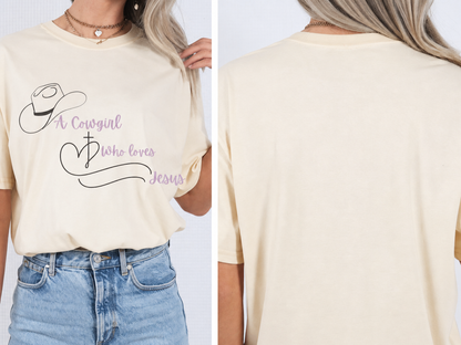 A Cowgirl Who Loves Jesus Tee