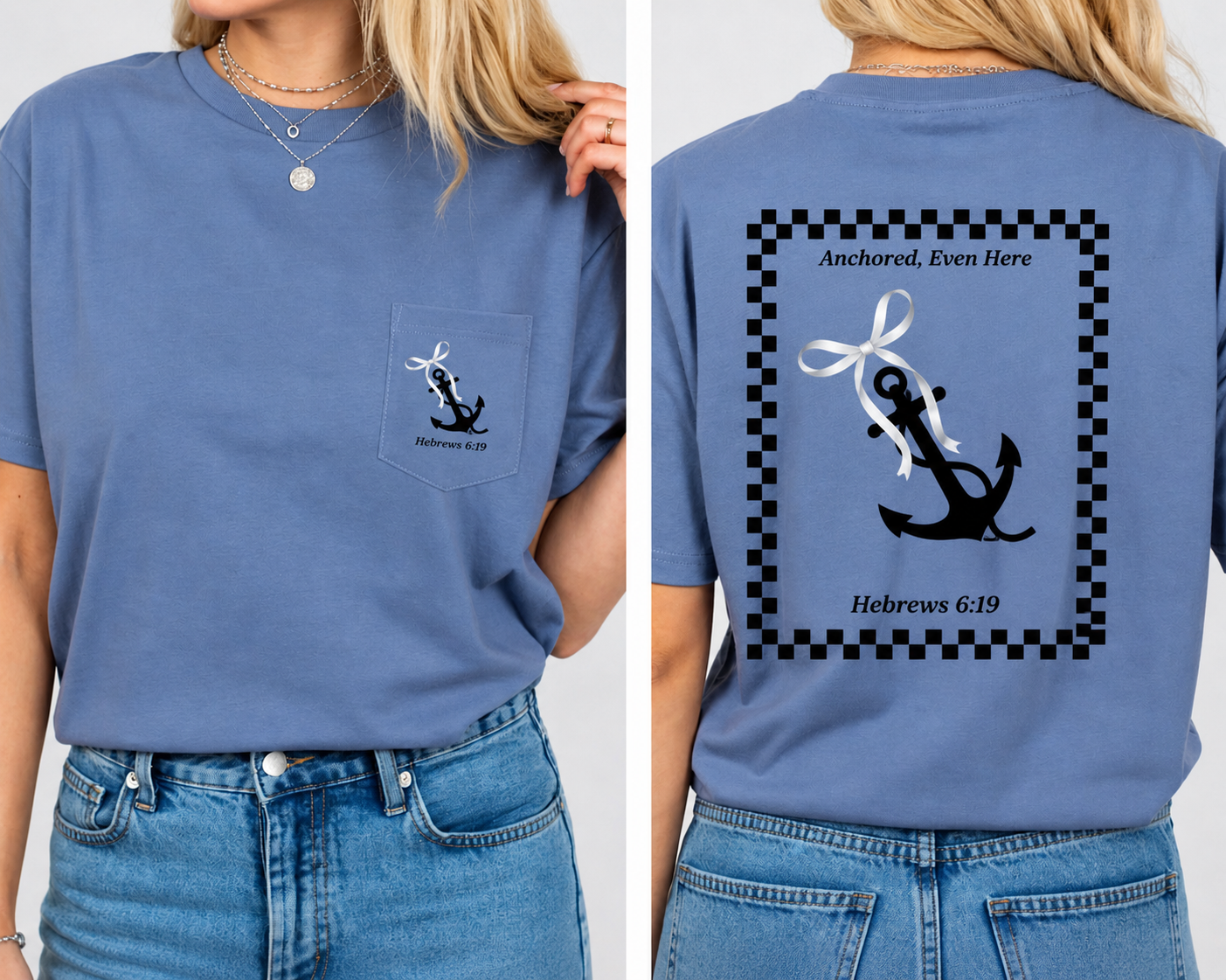 Anchored, Even Here Tee – Hebrews 6:19