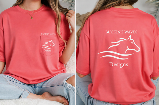 Bucking Waves Logo Tee (White Ink)