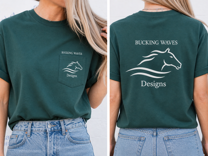 Bucking Waves Logo Tee (White Ink)