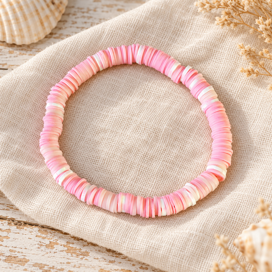 Bubble Gum Stretchy Bracelet saltwaterandsaddles