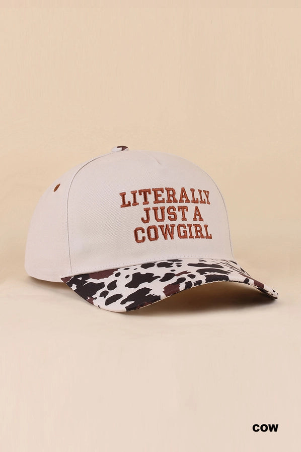 Literally Just A Cowgirl Two Tone Snapback Hat