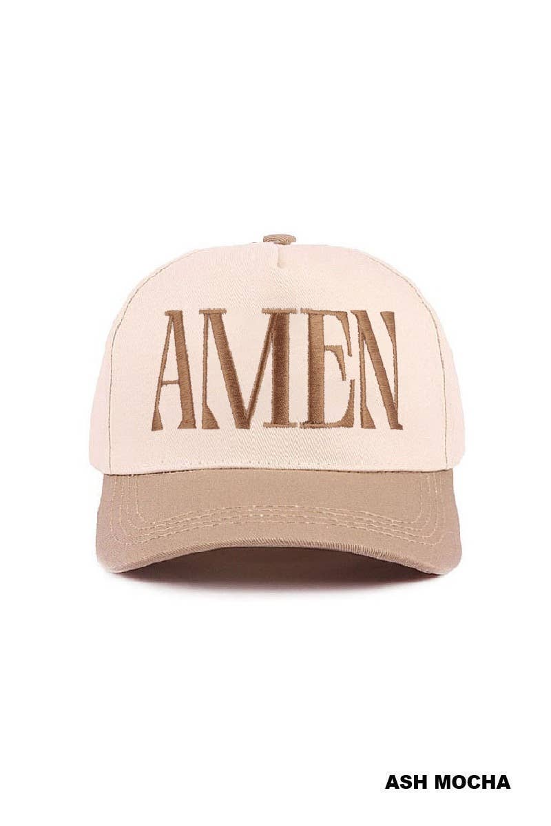 Amen Two Tone Cotton Hat Zenana Consgt.