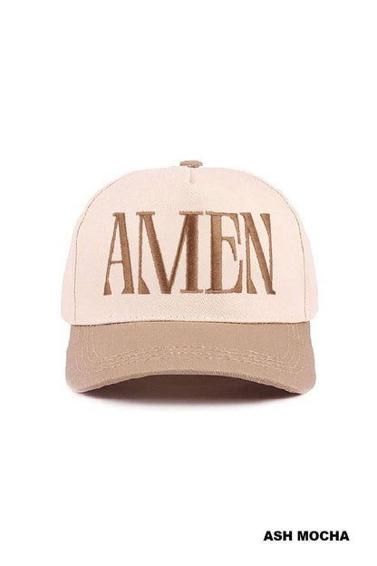 Amen Two Tone Cotton Hat Zenana Consgt.
